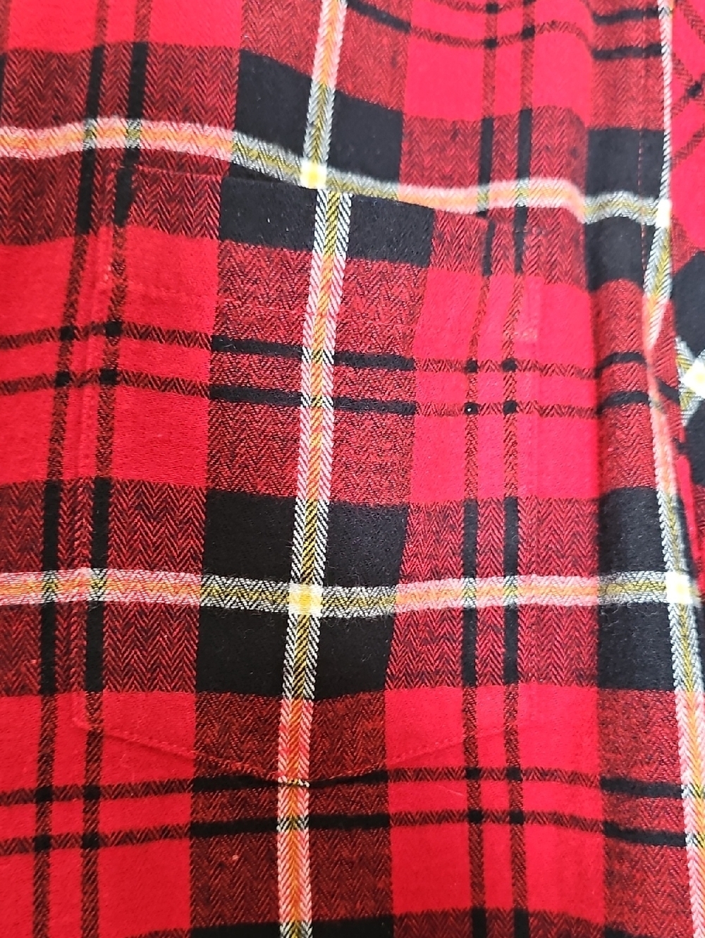 St. John's Bay Red and Black Plaid Button-Down Shirt - Picture 2 of 3